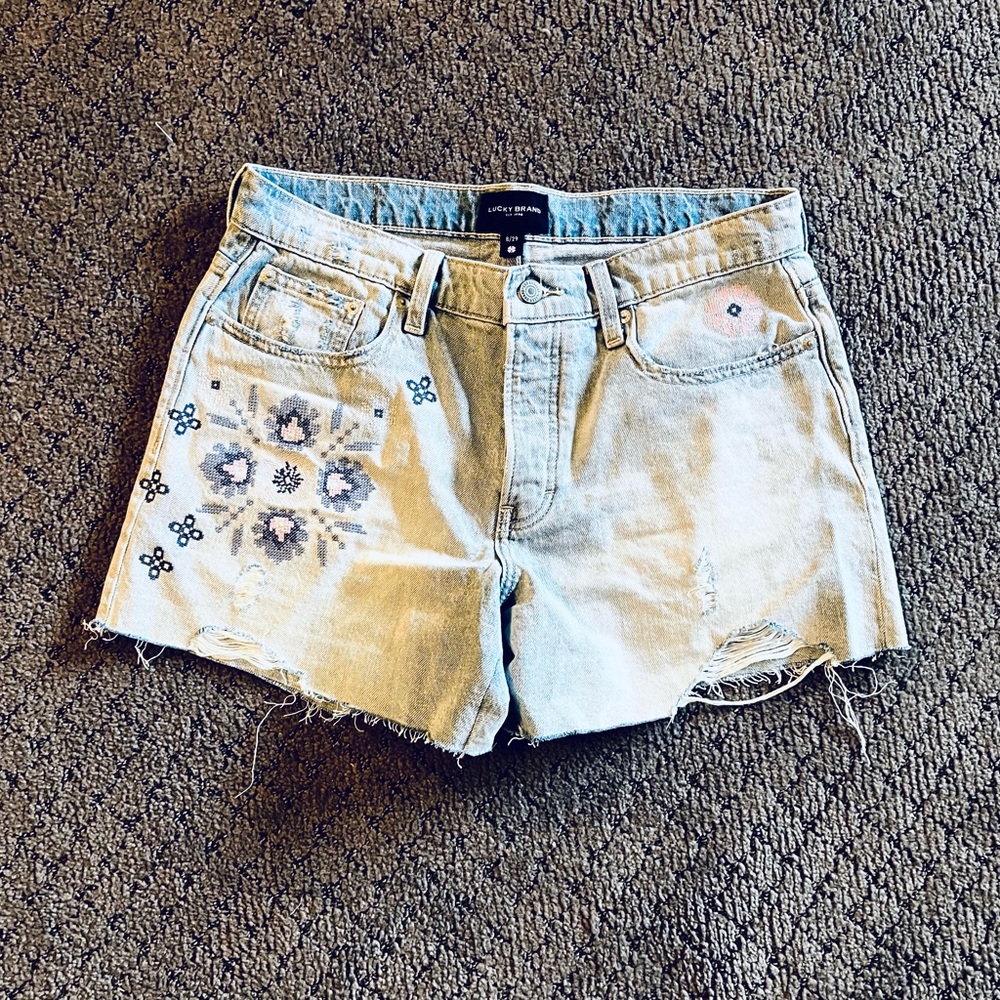 Lucky Brand Embroidered Shorts 29